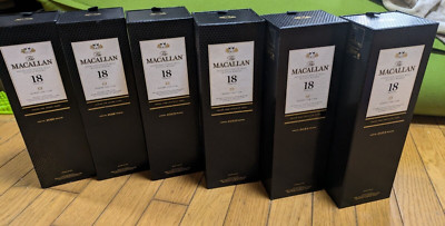Macallan Sherry Oak Cask 18 Year Old Empty Box Set of 6