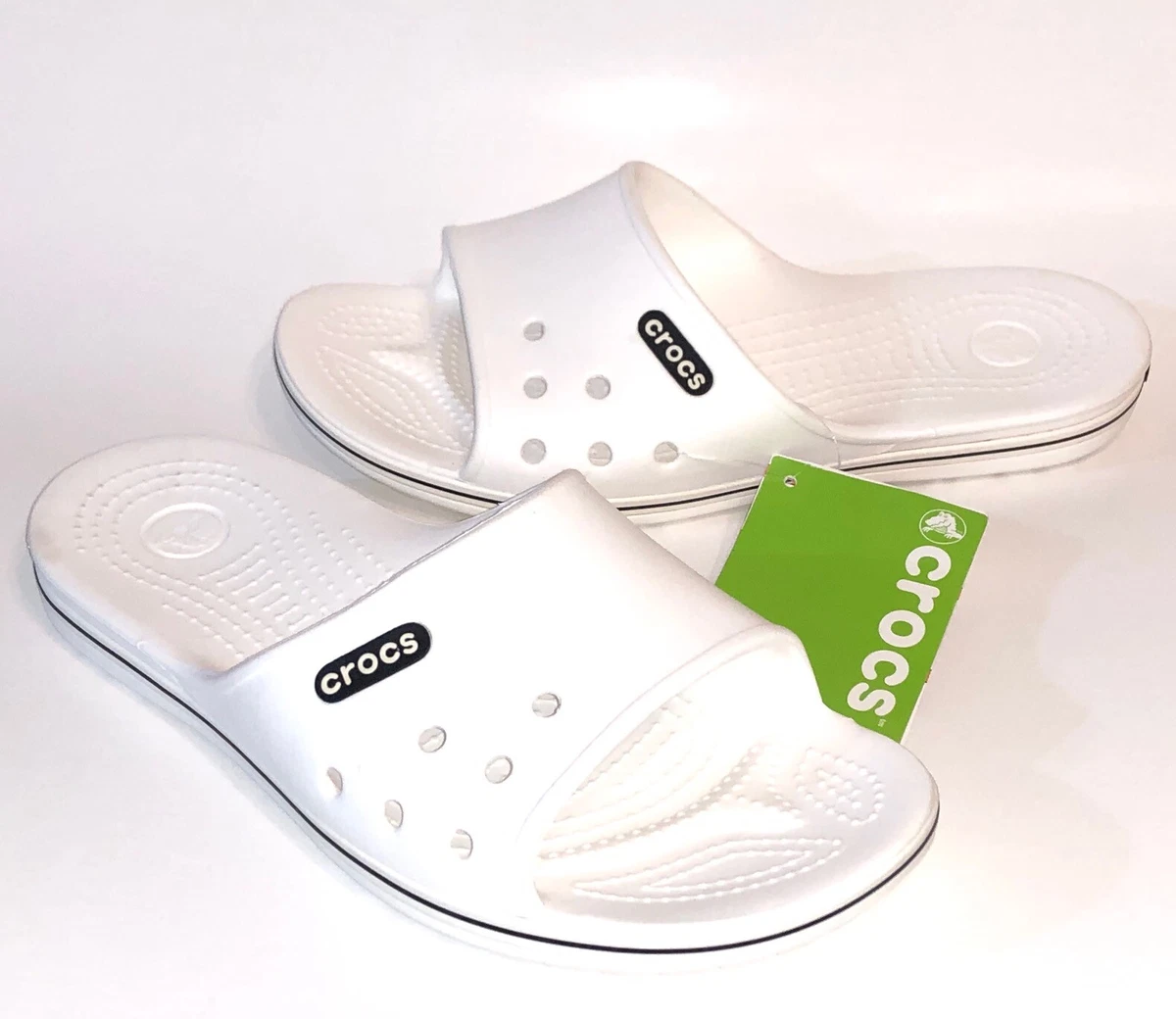 Crocs Crocband II Slide Sandals White AVAILABLE SIZES 7 12 NEW eBay