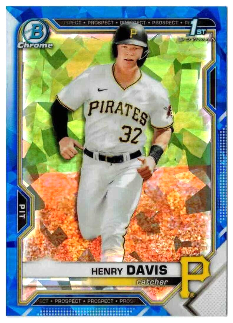 HENRY DAVIS 2021 Bowman Draft Sapphire #BDC-48 Pittsburgh Pirates Rookie 1st RC!