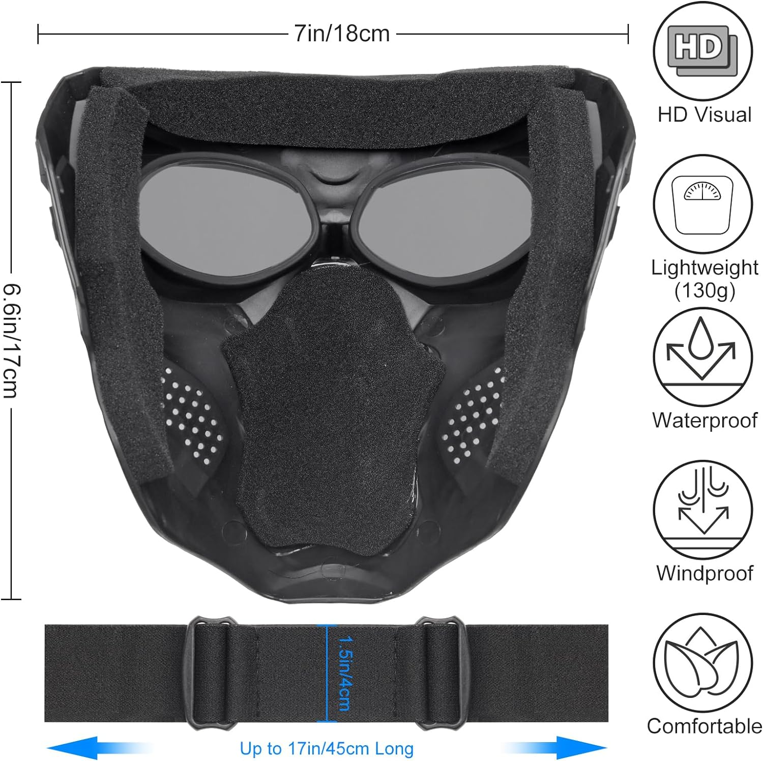 Airsoft Helmet and Mask,Tactical Helmet with NVG Mount,Protective