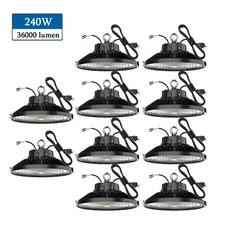 10Pcs 240W UFO Led High Bay Light Industrial Commercial Warehouse Light 36000lm