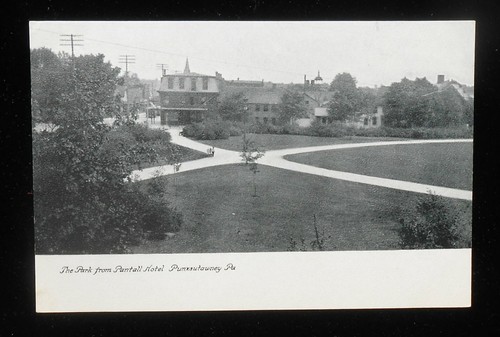 1900s The Park from Pantall Hotel Punxsutawney PA Jefferson Co Postcard - 第 1/1 張圖片
