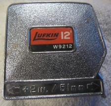 12 ft, Lufkin Tape Measure  W9212  USA  tool with Clip Measuring rule VTG