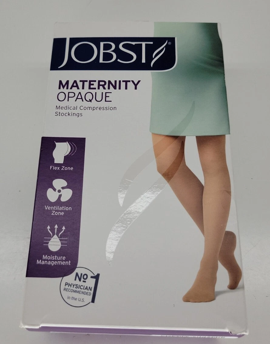 JOBST Maternity Opaque Compression Stockings 15-20 mmHg Closed Toe Size X  Large