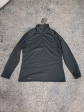 Eddie Bauer Smooth Fleece 1/4 Zip Pullover Base Layer Gray Women  s M NEW