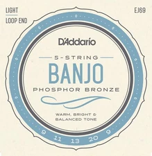 D'Addario EJ69 5 string banjo strings phosphor bronze light 9-20