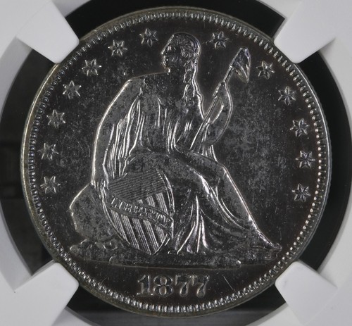 1877 Seated Liberty Half Dollar 50c - NGC AU Details Cleaned - Picture 3 of 6