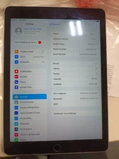 Used Apple iPad Air 2 64GB Wi-Fi Only 9.7in Gray iOS 15 Battery Healthy Low