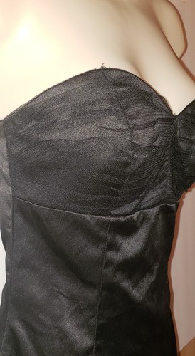 Black dress size 0 junior ladies Charlotte Russo brand preowned - Picture 2 of 5