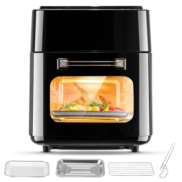 Friteuse à air│Oyajia│15 L│Ecran tactile│Panier vitré│Noir