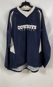 Reebok Men's Dallas Cowboys Blue White NFL On Field Pullover Jacket Sz 2XL
