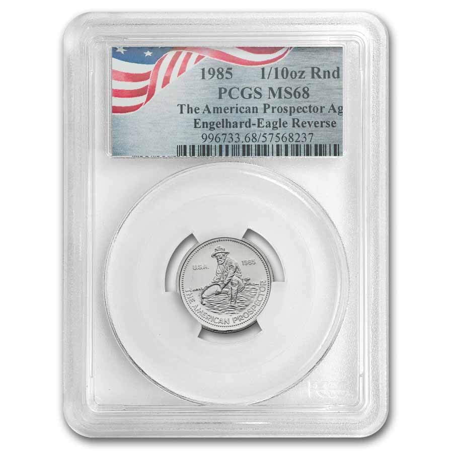 1985 1/10 oz Silver Round - Engelhard Prospector MS-68 PCGS | eBay