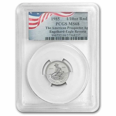 1985 1/10 oz Silver Round - Engelhard Prospector MS-68 PCGS | eBay