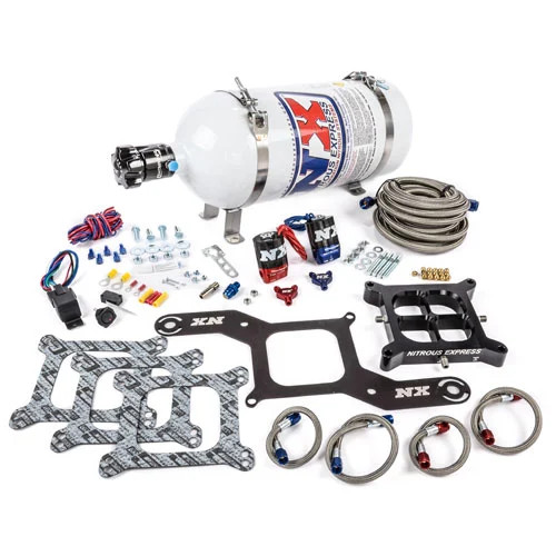 Nitrous Express Single Entry Crossbar 8500 Based Throttle Body Nitrous Kit w/No Bottle