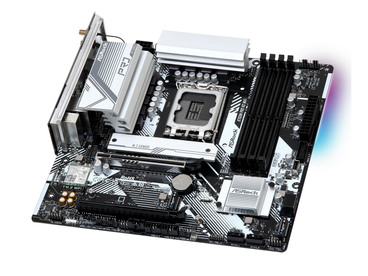 ASRock B760M PRO RS WiFi LGA 1700 Intel B760 Micro ATX Motherboard