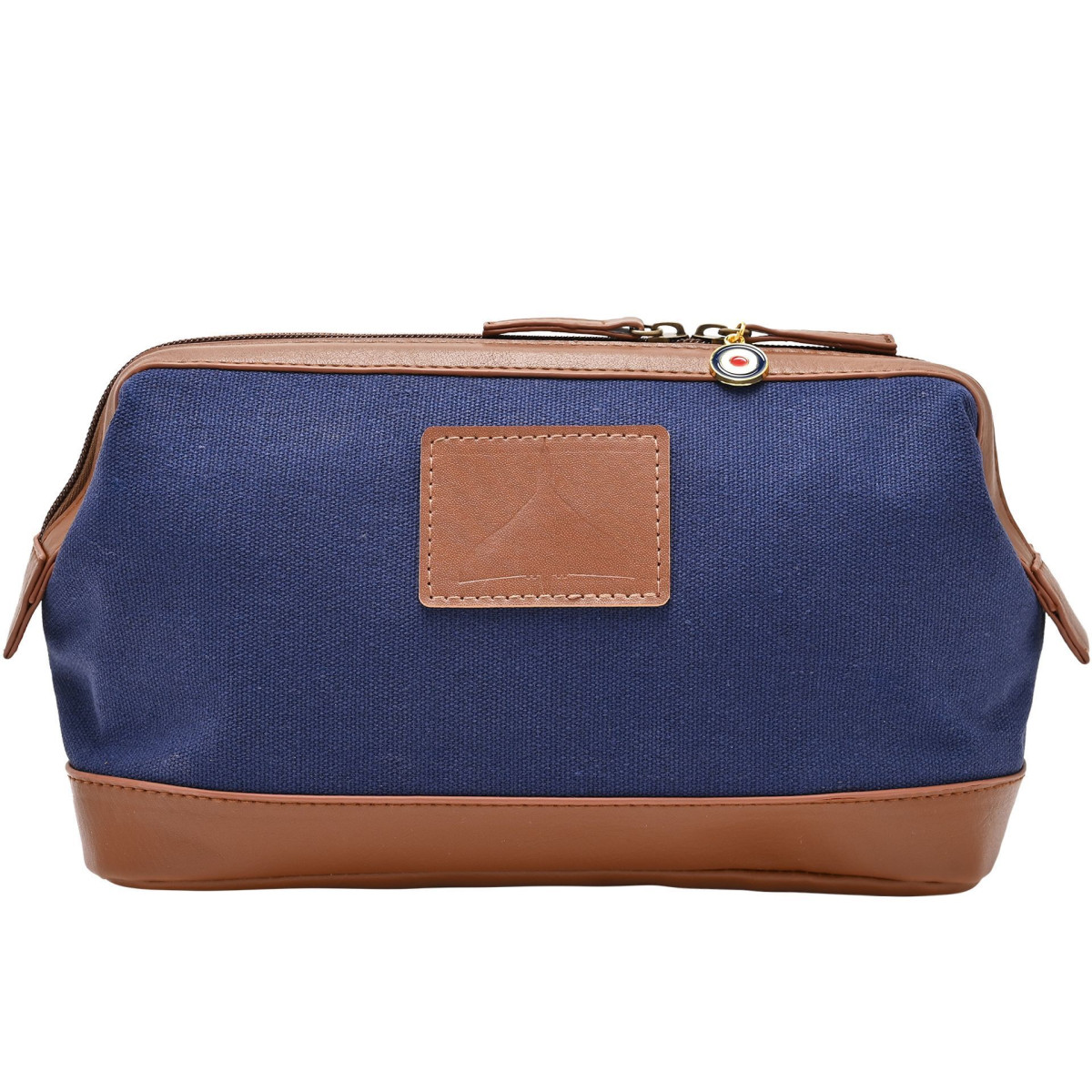 RAF Canvas & Faux Leather Washbag - Vulcan, Blue - Durable Travel Organiser - Image 2