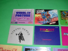 9 NES manual lot! Vanna White Faxanadu Adventure Island Magmax PinBot 74