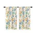 Colorful Boho Kitchen Window Curtains Rod Pocket Small Short Cafe Floral Plan...