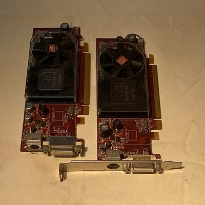 ATI Radeon SFF PCIe x16 Low Profile Graphics Card Fan/Heatsink DVI VGA S-Video
