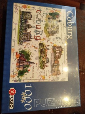 Coburg Puzzle 1000 Teile atregio Aquarell Städtepuzzle Rarität Neu