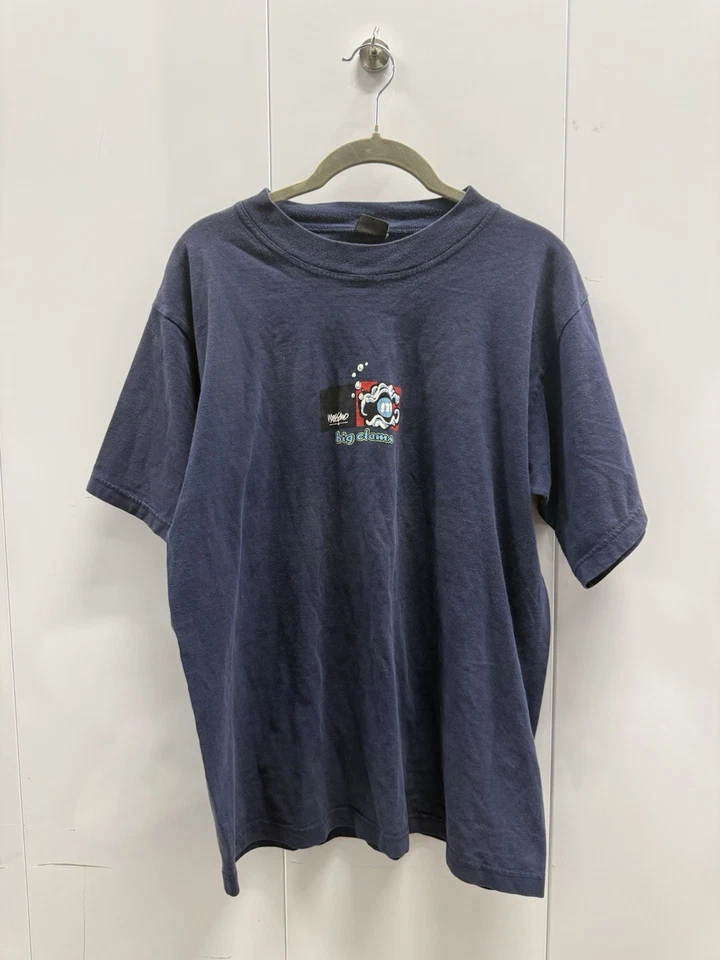 Camiseta Mossimo Vintage Años 2000 Talla Divin Para Almejas Azul Marino Talla 21x27 Mediana Y2K Foto 2 de 4
