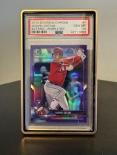 SHOHEI OHTANI PSA 10 2018 BOWMAN CHROME #1 PURPLE REFRACTOR BATTING ROOKIE /250