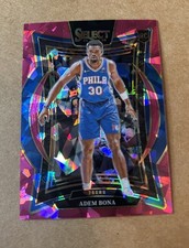 2024-25 Panini Select ADEM BONA /99 Pink Cracked Ice Prizm 9/99 Philadelphia 