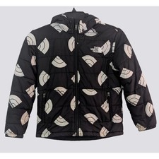 The North Face Boys Reversible Mount Chimbo Full Zip Hooded Jacket LARGE 12 