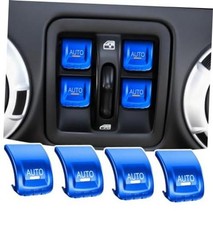 Metal Window Switch Button Cover for Jeep Wrangler JK 2011-2018 JK Blue-Metal 