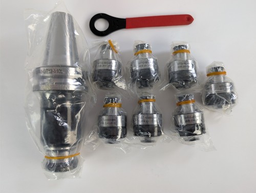 Tapping Chuck Set, Fast Change Tap Holder Kit BT40-GT12-7PCS With 7 Chucks