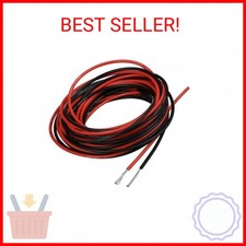BNTECHGO 22 Gauge Silicone Wire 10 ft red and 10 ft Black Flexible 22 AWG Strand
