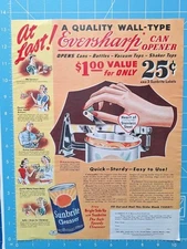 1940 SUNBRITE CLEANER EVERSHARP Can Opener Order Blank Print Ad