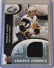 Thomas Vanek 2009-10 Upper Deck Ice Frozen Fabrics #FR-TV (MEM)