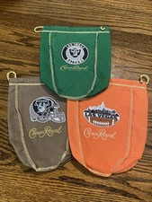 NFL Las Vegas Raiders Logo’d CROWN ROYAL BAG  3 Bags 9 x 7