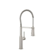 PROFLO PFXC5017 Basque 1.5 GPM 1 Hole Pre-Rinse Kitchen Faucet - - Nickel