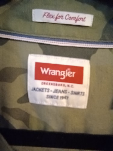 Wrangler Mens Camo Shirt 3XL - Picture 2 of 6