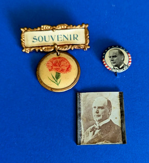 1896 3 William McKinley campaign items