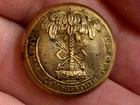 ANTIQUE 1861 SCOVILL MFG CO. South Carolina Civil War Coat Button BATTLE WORN