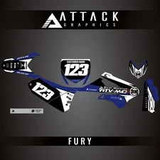 Attack Graphics Custom Fury Complete Bike Graphics Kit For Yamaha YZ85LW 2023