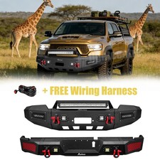 Front Rear Bumper For 2019 2020 2021 2022 2023 2024 Dodge Ram 2500 3500 Wlights Front Rear Bumper For 2019 2020 2021 2022 2023 2024 Dodge Ram 2500 3500 Wlights