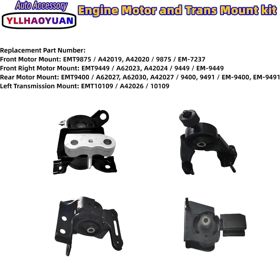 Juego de montaje motor compatible con Toyota C 2014 2015 2016 2017 2018 2019 Foto 3 de 4
