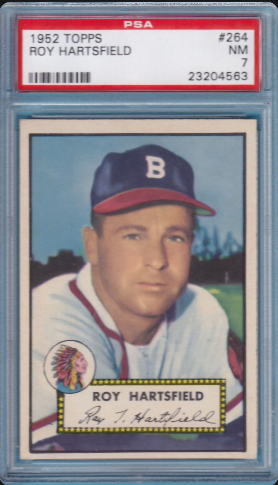 1952 Topps #264 Roy Hartsfield - PSA 7 NM