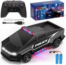 Cheffun Remote Control Car, 1:22 RC Trucks Police Car Toy for Boys, RC Car with