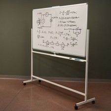 Double-Sided Magnetic Mobile Whiteboard with Markers by Sunnydaze