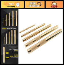 5-piece Brass Drift Punch Set - Precision Hand Tool For Home Use 14 To 34 S