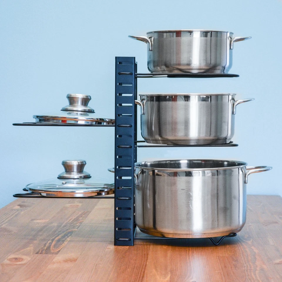 Pfannen Organizer mit 5 Ablagen Topfdeckel Aufbewahrung Küche Topf Regal - Bild 4 von 4