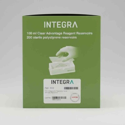 Integra Biosciences Reagent Reservoir 100 ml Clear Polystyrene 200 Basins