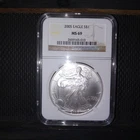 2005 $1 American Silver Eagle NGC MS69 Brown Label