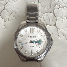 Police 13451J Quartz Silver SS Silver Dial Bracelet Day/Date 100m Wristwatch