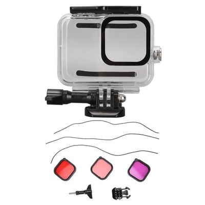 Für Go Pro 8 Schwarz Wasserdicht Fall Filter Kit Gehäuse Shell Filter Kit BAK